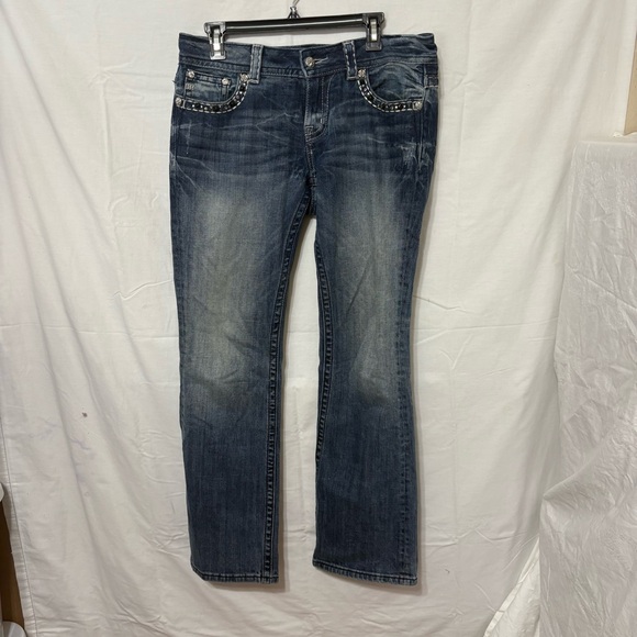 Miss Me Easy Boot women's stretch jeans with embellished pockets - Picture 2 of 13